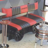 automotive bench and table